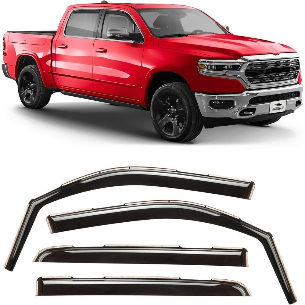 in-Channel Extra Durable Rain Guards for Trucks Dodge RAM 1500 2019-2026 Crew